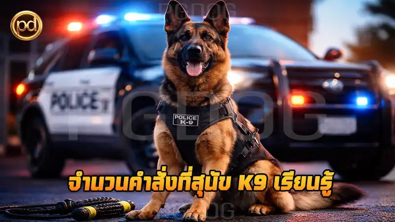 จำนวนคำสั่งที่สุนัข K9 เรียนรู้