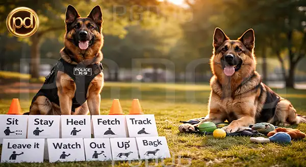 จำนวนคำสั่งที่สุนัข K9 เรียนรู้