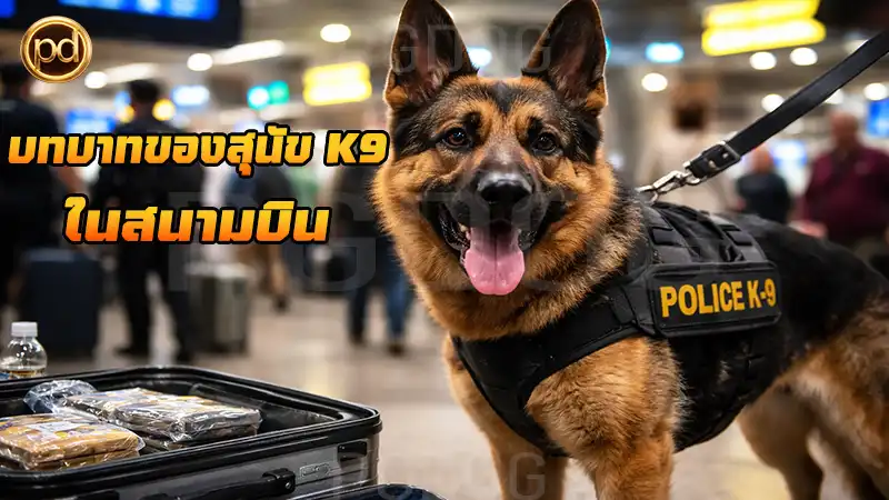 บทบาทของสุนัข K9 ในสนามบิน