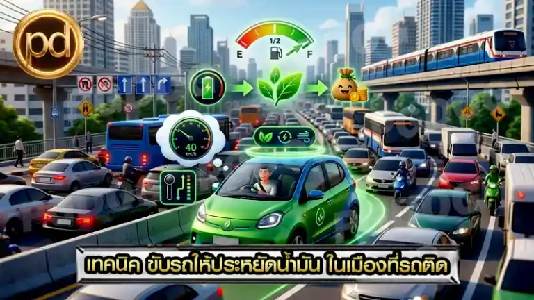 เทคนิค ขับรถให้ประหยัดน้ำมัน ในเมืองที่รถติด