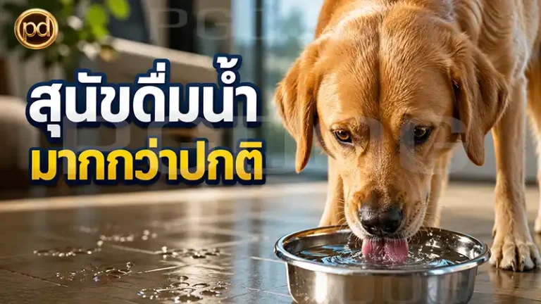 สุนัขดื่มน้ำ มากกว่าปกติ