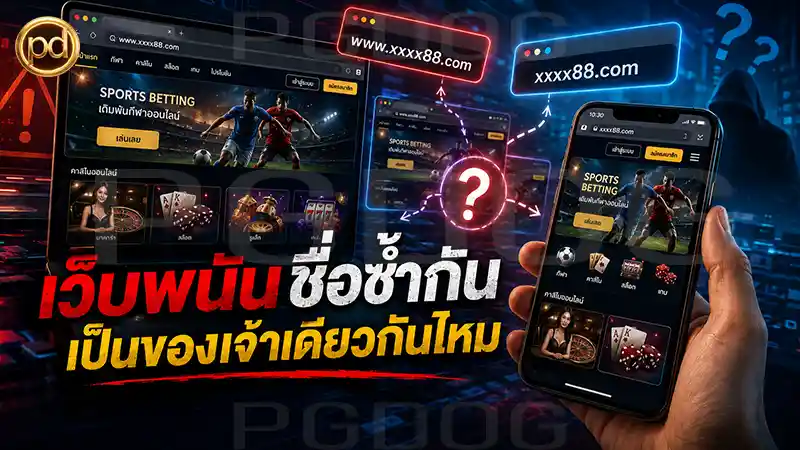 เว็บพนันชื่อซ้ำกัน เป็นของเจ้าเดียวกันไหม