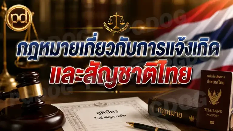 กฎหมายเกี่ยวกับการแจ้งเกิด และสัญชาติไทย