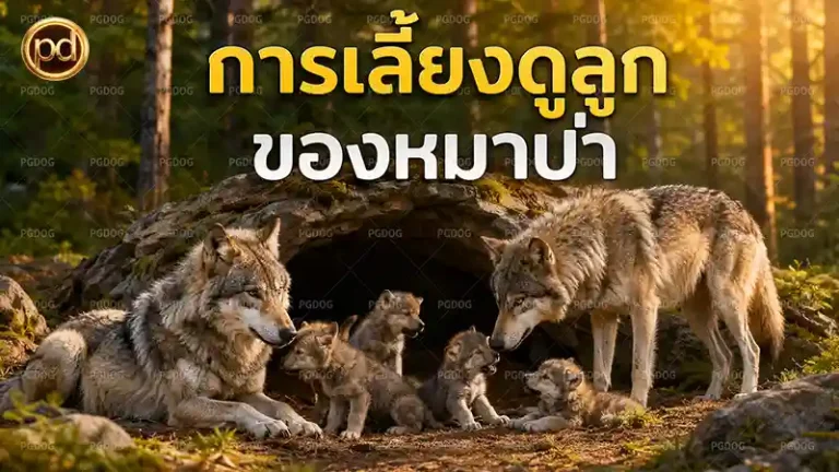 การเลี้ยงดูลูก ของหมาป่า
