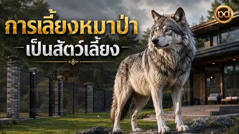 การเลี้ยงหมาป่า เป็นสัตว์เลี้ยง