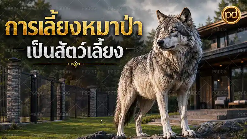 การเลี้ยงหมาป่า เป็นสัตว์เลี้ยง