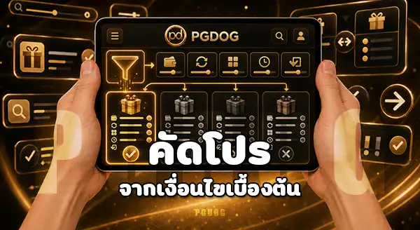 วิธีค้นหาโปรโมชั่น บนเว็บ PGDOG