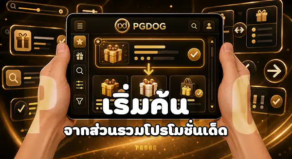 วิธีค้นหาโปรโมชั่น บนเว็บ PGDOG