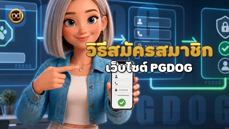 วิธีสมัครสมาชิก เว็บไซต์ PGDOG