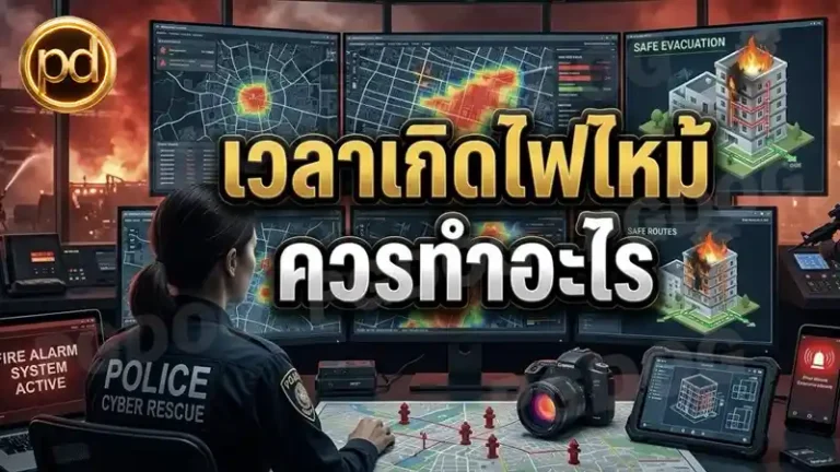 เวลาเกิดไฟไหม้ ควรทำอะไร
