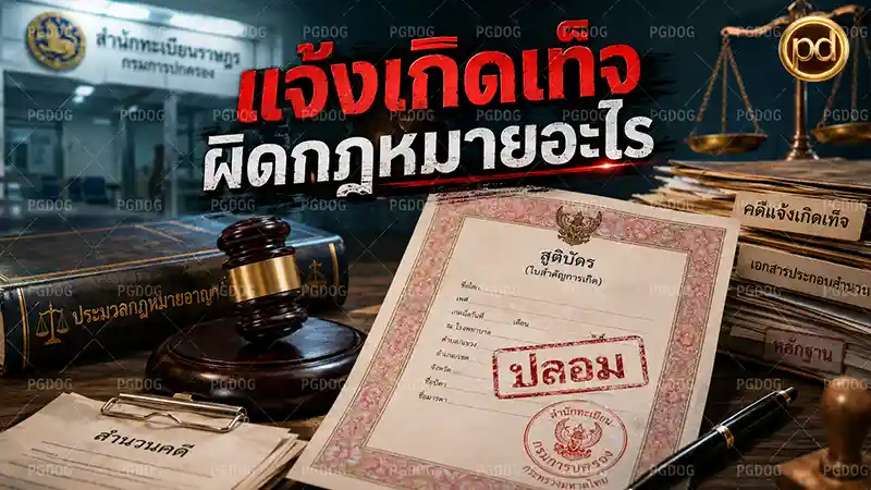แจ้งเกิดเท็จ ผิดกฎหมายอะไร