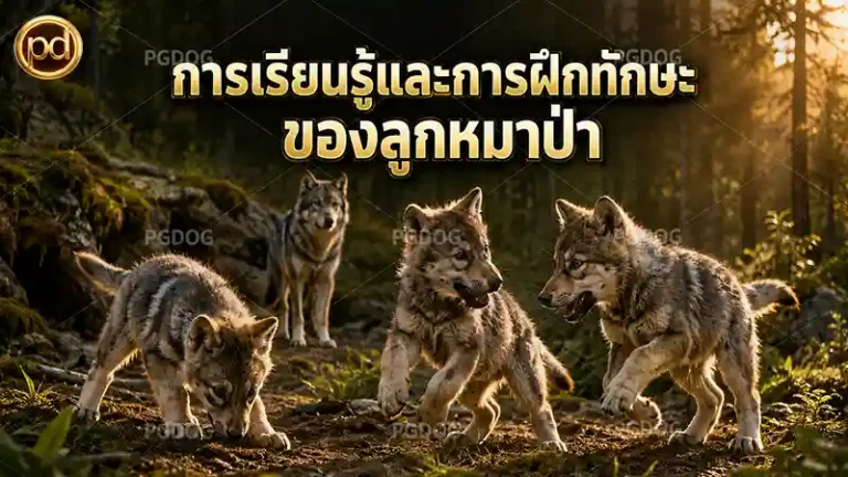 การเรียนรู้และการฝึกทักษะ ของลูกหมาป่า