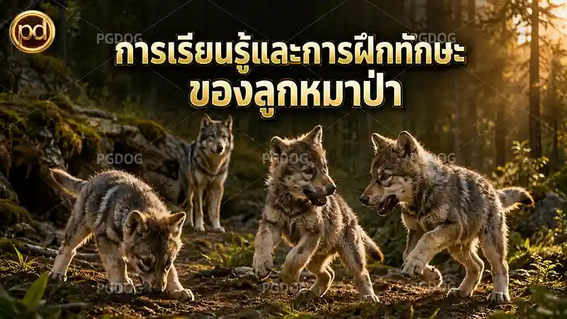 การเรียนรู้และการฝึกทักษะ ของลูกหมาป่า