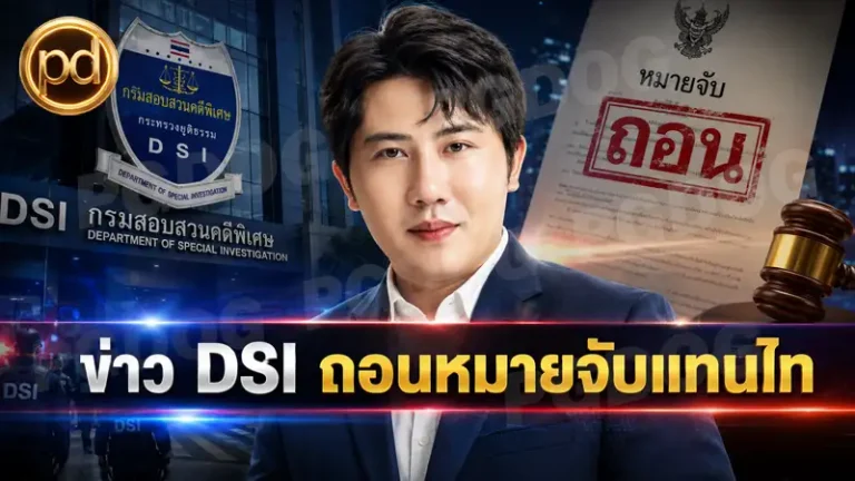 ข่าว DSI ถอนหมายจับแทนไท