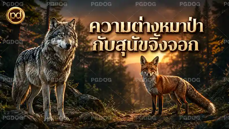 ความต่างหมาป่า กับสุนัขจิ้งจอก