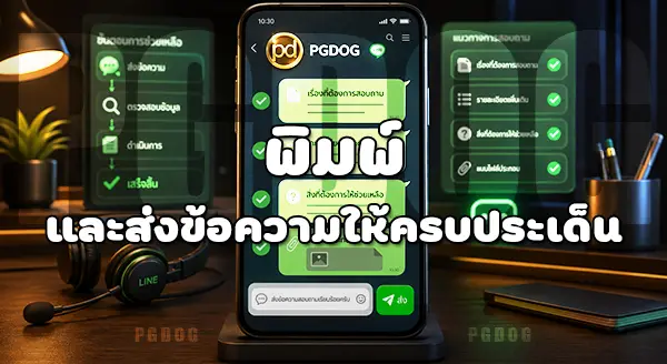 วิธีติดต่อผ่าน LINE PGDOG