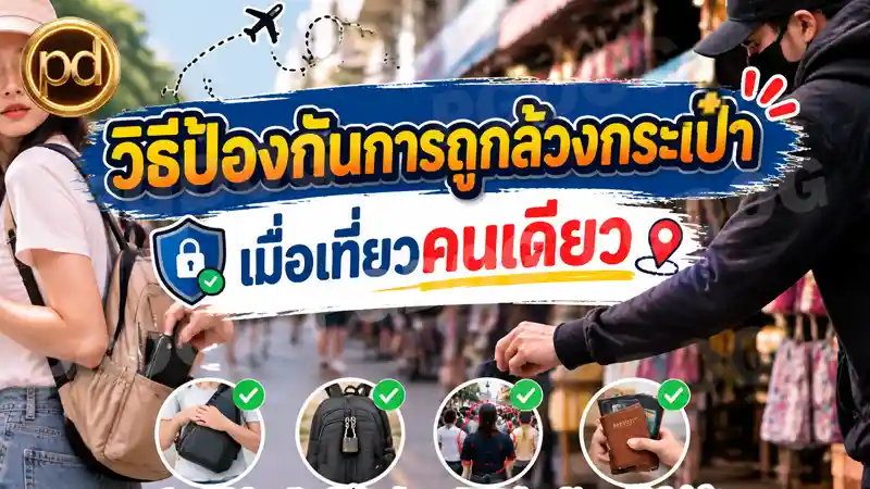 วิธีป้องกันการถูกล้วงกระเป๋า เมื่อเที่ยวคนเดียว