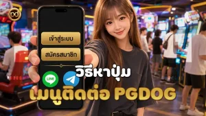 วิธีหาปุ่ม เมนูติดต่อ PGDOG