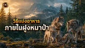 วิธีแบ่งอาหาร ภายในฝูงหมาป่า