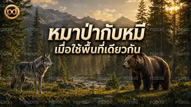 หมาป่ากับหมี เมื่อใช้พื้นที่เดียวกัน