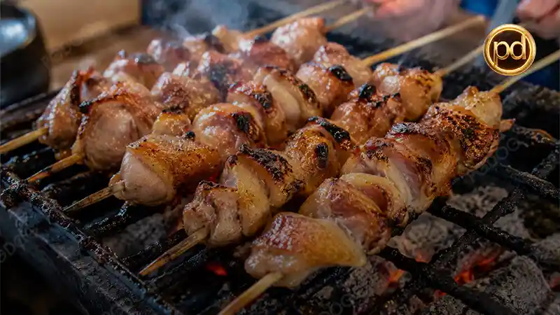 ไก่ชาโมะย่างไม้