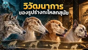 วิวัฒนาการ ของรูปร่างกะโหลกสุนัข