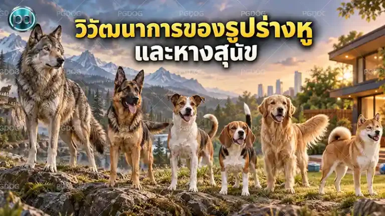 วิวัฒนาการของรูปร่างหู และหางสุนัข