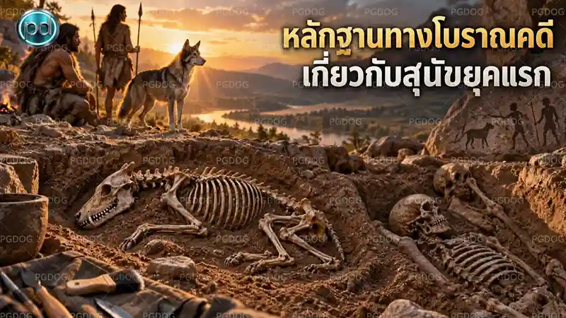 หลักฐานทางโบราณคดี เกี่ยวกับสุนัขยุคแรก